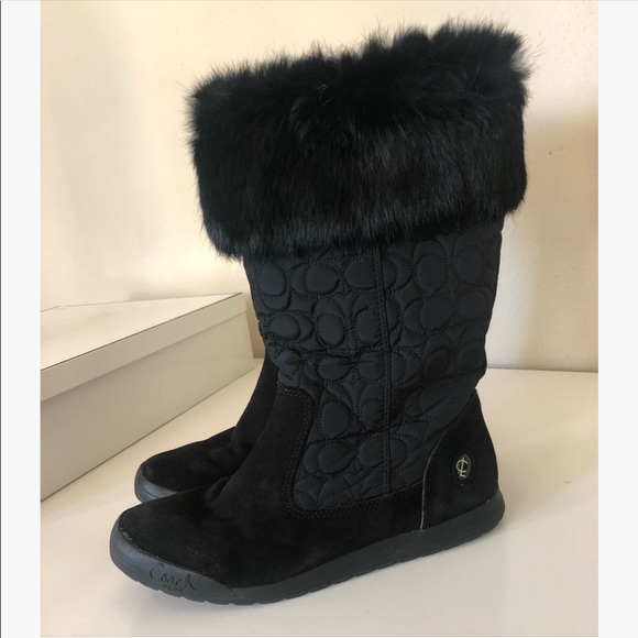 coach fur boots